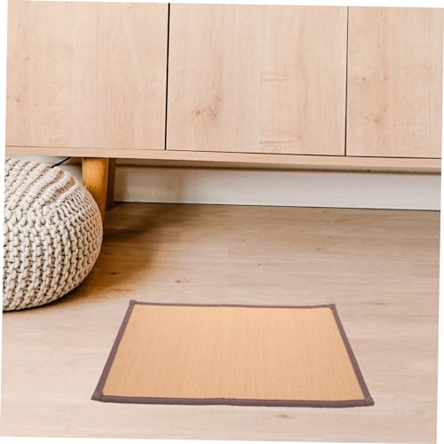 Woven Meditation Cushion Thick Floor Mat for Sitting Classic Carbonized Tatami Style Seat Pad for Bedroom Yoga Office Design with Smooth Surface