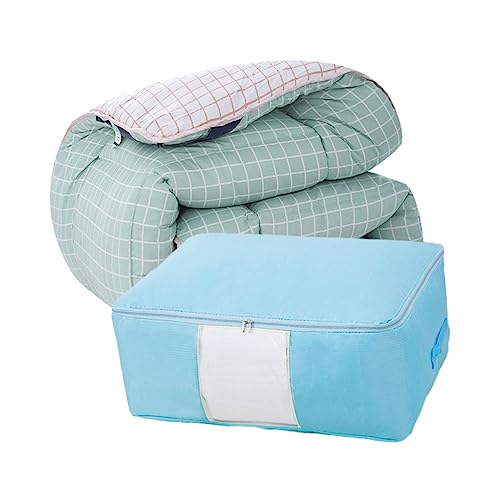STOBAZA Home Storage Accessories Quilt Storage Bag Zipper Oxford Fabric Moisture Window Travel Luggage