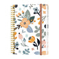 A5 Blank Notebook - 70 Sheets/140 Pages Blank Paper Notebook, 100 GSM Thick White Paper, 5.8" x 8.3" Spiral Blank Journal, Flowers - size: 1-Pack, style: Flowers