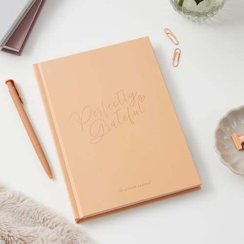 Gratitude Journal - For Gratitude and Daily Reflections - Selfcare Journal for Women and Teenagers - Reduce Stress and Overwhelm. Peach Blush by Perfect Planner Company - color: Peach Blush