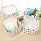 Storage Basket Bins – Foldable Canvas Home Organizers for Baby Toys, Makeup, Books, Keys (4 Pack, White & Black)