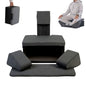 Floor Meditation Chair with Back Support | Posture Seat with Padded Leg Wedges, Foot Pad and Supportive Backrest | Portable Lightweight Meditation Floor Chair