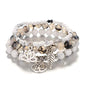 Tree of Life Yoga Healing Stone Bracelets,Multilayer Lotus Chakra Stone Reiki Bracelet Sets,Anxiety Crystal Natural Stone,for Women Stress Relief - style: White Turquoise + Dragon Pattern Stone