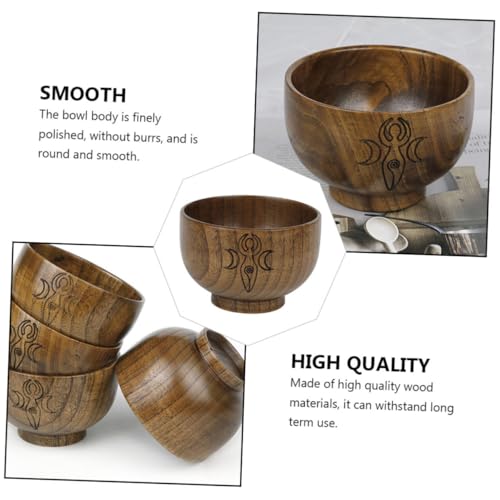 ORFOFE Water Rice Wooden Bowl Altar Decorations Occultism Worship Storage Bowl Adornment Multi-functional