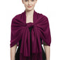 Peach Couture Women’s Pashmina Shawl Wrap – Warm Long Large Scarf for Evening Dress, Bridesmaid, Wedding & Bridal Wear - color: Eggplant