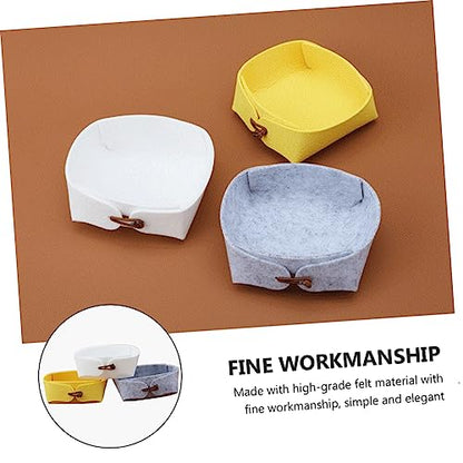 3pcs Folding Storage Box Cubbies Bins Basket for Storage Desktop Container Jewelry Holder Home Container