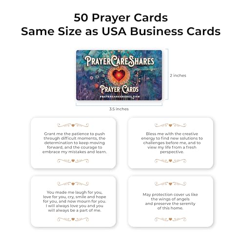 Portable Wellness and Sanctuary Kit with 50 Assorted Daily Prayer Cards for Women and Men - Spiritual Wellness and Meaningful Prayers. Daily Prayers for Wellness - style: Prayers Kit - 50 Prayer Cards