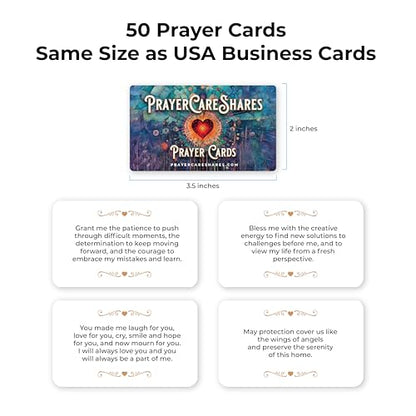 Portable Wellness and Sanctuary Kit with 50 Assorted Daily Prayer Cards for Women and Men - Spiritual Wellness and Meaningful Prayers. Daily Prayers for Wellness - style: Prayers Kit - 50 Prayer Cards