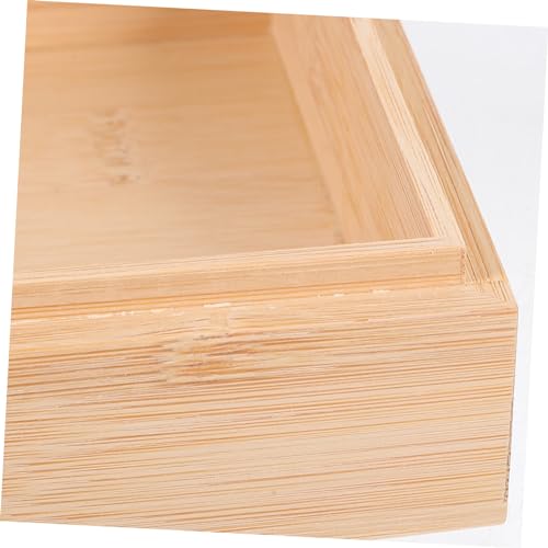 Square Wooden Storage Box Natural Material Modern Desktop Organizer Home Desk Organizer Lids