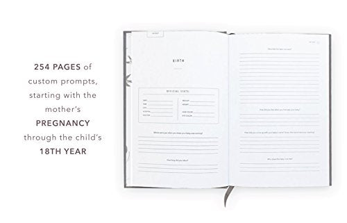 Promptly Journals, A Complete Childhood History: From Pregnancy to 18 Years Old (Blush Pink, Leatherette) | Baby Book and Pregnancy Journal | Baby Memory Book - color: Blush Pink