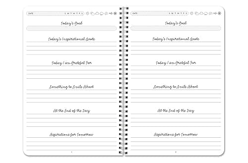 BookFactory Just a Minute Gratitude Journal/A Minute A Day Diary/Mindfuless Log Book - 100 Pages, Wire-O, 6'' x 9'' (DX) (Made in USA) - style: Minute Wire-O