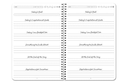 BookFactory Just a Minute Gratitude Journal/A Minute A Day Diary/Mindfuless Log Book - 100 Pages, Wire-O, 6'' x 9'' (DX) (Made in USA) - style: Minute Wire-O