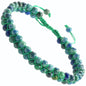 MASSIVE BEADS Double Layer Natural Chakra Healing Power Crystals Macrame Bracelet Yoga Stone Beads Gemstone Meditation Relax Anxiety Bangle for Unisex Women Men - color: Chrysocolla, size: 4mm
