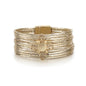 Edoneery Leather Wrap Bracelet for Women, Boho Handmade Multi-Layer Cuff with Crystal Beads Heart, Stackable Bangle Western Jewelry Gift - style: Circle(Gold)