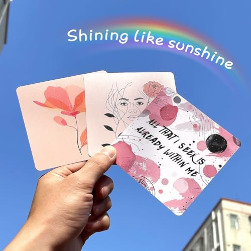 Havaro Daily Positive Affirmation Cards for Women – Mindfulness Cards – 50 Empowering Motivational Quotes for Confidence, Self-Love & Stress Relief | Premium Gift Box for Meditation & Journaling