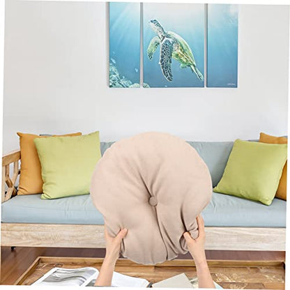 Zafu Meditation Pillow Yoga Exercise Mat Thick Floor Seat Cushion Grey - color: Beige