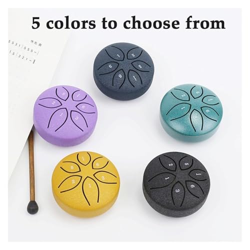 3-Inch 6-Tone Steel Rain Drum – Compact Harmonic Tool for Serenity(A1) - color: A1