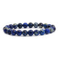 Justinstones Gem Semi Precious Gemstone 8mm Round Beads Stretch Bracelet 7 Inch Unisex - color: Royal Blue Sea Sediment Jasper