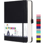 Graph Paper Notebook with 280 Pages,A5 Grid Paper Notebook/Journal,100gsm Thick Graph Leather Journal for Math Science Students,5.75'' × 8.38''-Black - color: Black, size: A5-Graph