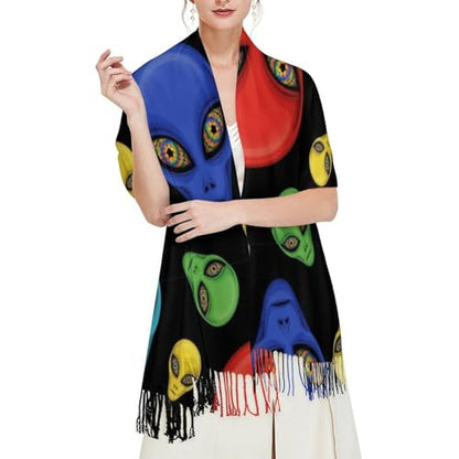 Ladies Warm Autumn Scarf Pashmina Wraps Shawl Winter Cozy - color: Picture (380)