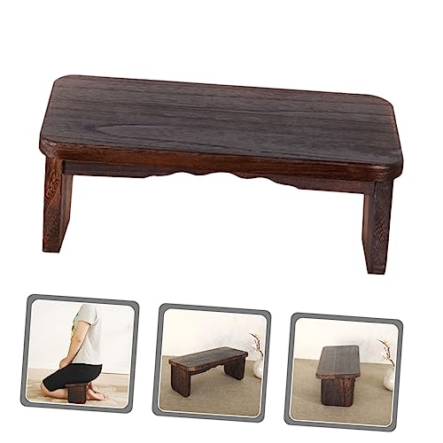 BESPORTBLE Wooden Meditation Bench for Bedroom Bench Cushion Zen Stool Foldable Stool Non-Slip Design