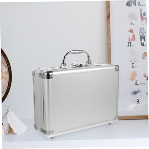 Portable Hard Case Aluminum Tool Storage Case Men's Metal Briefcase for Outdoor
