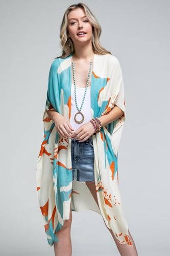 Kimonos for Women Swimsuit Coverups Beach Cover Up Swimwear Cardigan Summer - color: Summer Painting 3