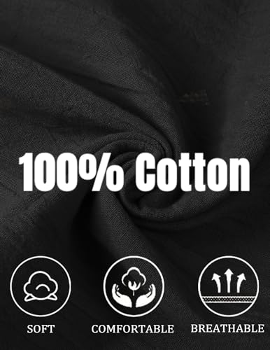 COOFANDY Men's Cotton Linen Pants Casual Harem Pants Elastic Waist Beach Boho Yoga Trousers