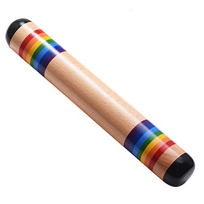 TDOCK 13.8 Inch Rain Stick, Wooden Rain Maker Rattle Shaker Rainfall Tube, Musical Sensory Auditory Development Instrument for Babies, Toddlers and Kids