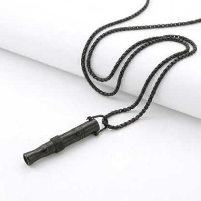 Breathing Easy Necklace, Mindfulness Breathing Stainless Steel Pendant for Stress Relief, Anxiety Management & Smoking Cessation Aid, Intricate Engraving for Men Women - color: Cylindrical Rotating Fidget Ring-Black