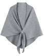 VENVSBEE Shawl Wraps For Women Soft Pashimina Cape Knitted Sweater Shawl Scarf Shoulder Wraps for Dresses - color: 05 Grey