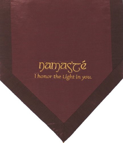 Altar Cloth Or Wall Hangings - Embroidered - Namaste - Brown - color: Namastebrown
