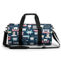 Teeth Dental Seamless Pattern Cylindrical Portable Fitness Bag, Large Capacity Handbag - color: Teeth Dental Seamless Pattern