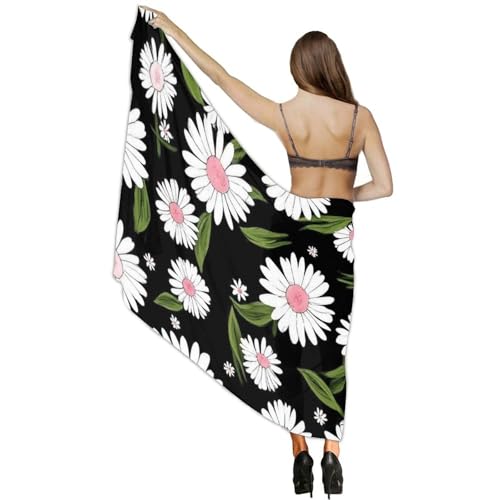 Fashion Travel Swimwear Bikini Wrap All Seasons Chiffon Scarf Beach Yarn Shawl - color: Color971
