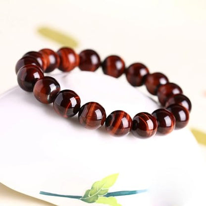 Single-pack of pure gemstone bracelets… - color: 10MM-Red-Tiger