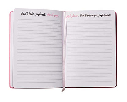 Eccolo Notebook Journal for Women, Writing Journal, Guided Journal with Empowering Quotes and Art by Women, Flexi Cover, Lay Flat Design, Lined Journal, 256 Pages (Pink, 6x8 inches)