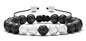 Men Women 8mm Lava Rock Aromatherapy Anxiety Essential Oil Diffuser Bracelet Braided Rope Natural Stone Yoga Gifts Beads Bracelet Bangle-21017 - style: Simulated Howlite