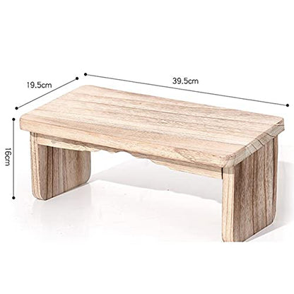 Meditation Stool, Foldable Wooden Kneeling Stool, Ergonomic Oblique Leg Meditation Bench, Meditation Table on The Floor, Meditation Stool/A / 39.5×19.5×16cm
