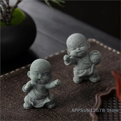 Buddha Statue, Mini Buddhist Monk, Kung Fu Monk, Zen Garden Decoration, Meditation, Home Aquarium Decoration(A7)