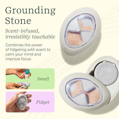 Lifelines Sensory Essentials Travel Set - Includes Everyday Aromatherapy Diffuser, Fidget Grounding Stone, Pen Diffuser & 3 Essential Oil Blends - Unique Sensory Gifts for Women & Men