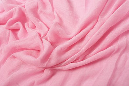 Women's Cotton Scarves Lady Light Soft Fashion Solid Scarf Wrap Shawl - color: Pink