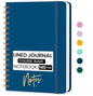 Lined Spiral Journal Notebook, A5 College Ruled Notebook for Journaling, Note-Taking, and Daily Planning, Durable Hardcover with an Elegant Design, Navy - color: G.Navy