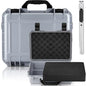 1 Pcs Waterproof Hard Case with DIY Customizable Foam Insert Portable Protective Case with Knife for Camera Drones Equipments Tools Test Instruments(Gray,11.3 x 8.7 x 4.2 Inch)