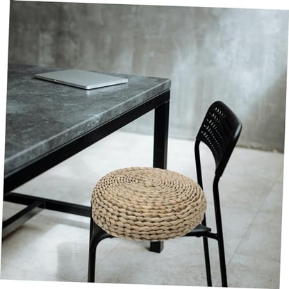 PRETYZOOM Yoga Meditation Cushion Thick Floor Mat Handwoven Straw Pillow Seating Pad for Home Office