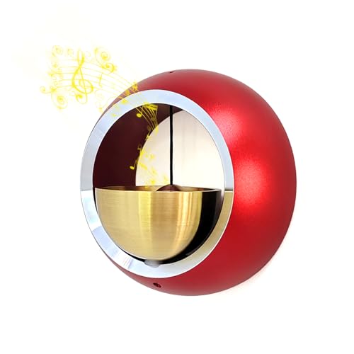 Shopkeepers Bell for Door Opening, Door Chime for Business When Entering, Easy to Install Magnetic Doorbell, Unique Business Decorations and Entrance Hanging Decorations- Creative Gift (Red) - color: Red