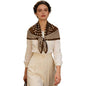 35" Head Scarf Large Square Scarf Like Cotton Hairscarf Fashion Scarves Bandana Night Sleeping Wraps for Women B01 - color: Brown-white Polka Dots
