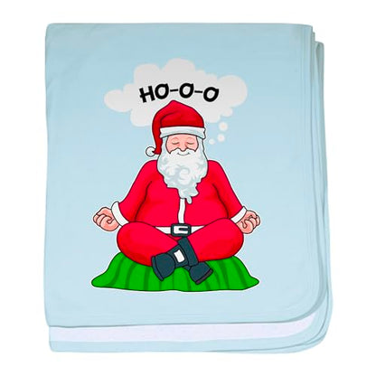 CafePress Yoga Lover Santa Meditation Christmas Baby Blanket, Super Soft Newborn Swaddle