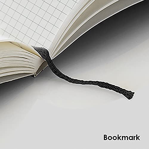 myPAPERCLIP Executive Series A5 Checks/Square Grid Notebook | 192 Pages, 80 GSM, Soft Cover, A5 (5.83 x 8.27 in) | Flat Lay | Bookmark, Elastic Closure & Back Pocket | Black - color: Black, size: A5, Checks
