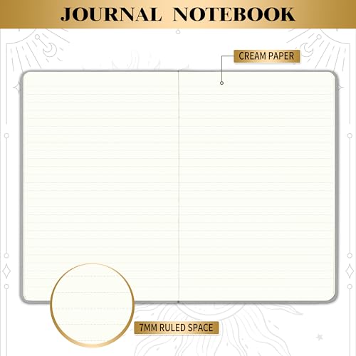 Artfan Ruled Notebook/Journal – Premium Thick Paper Classic Writing Notebook with Pocket + Page Dividers Gifts, Banded, Large, 128 Pages, Hard Cover, Lined (5.3" x 8.26") - Silver Grey - color: Silver Grey