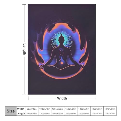 Meditation Zen Abstract Throw Blankets,Blanket Super Soft Cozy Warm Bed Blanket Couch Decorative Throw Blankets for Living Room Bedroom Dorm